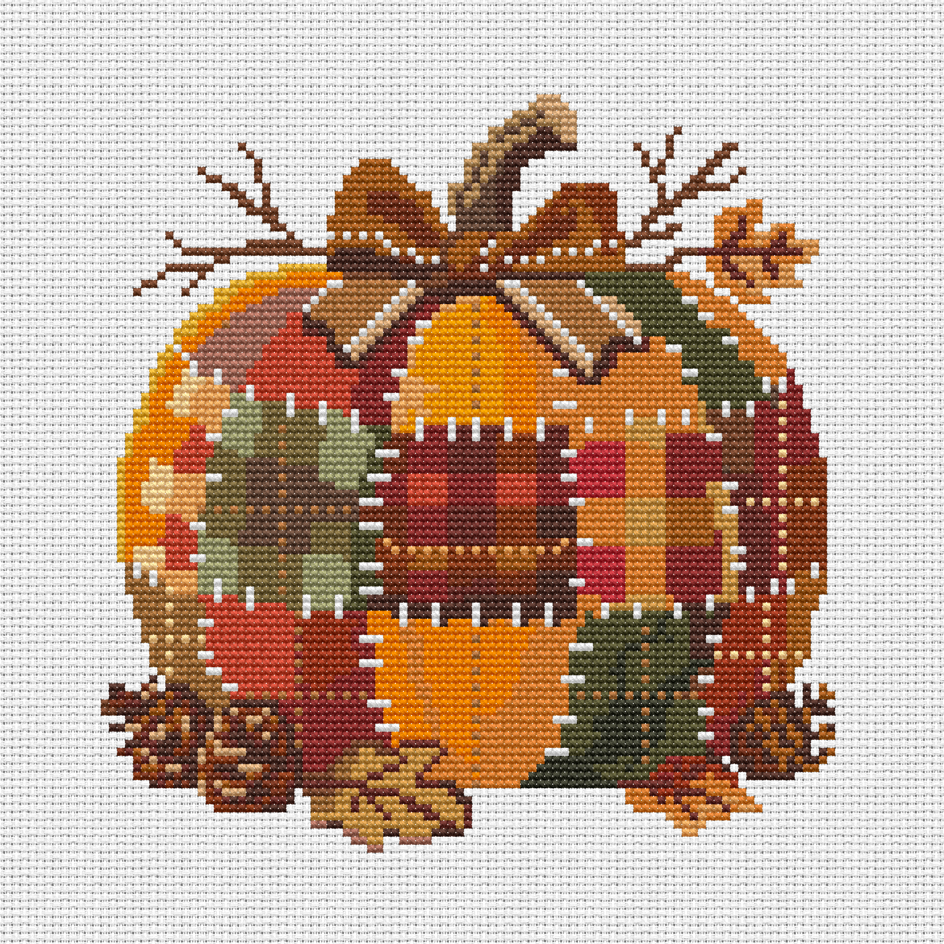 法国DMC十字绣套件卡通 A1495节日南瓜 28CT简单印花