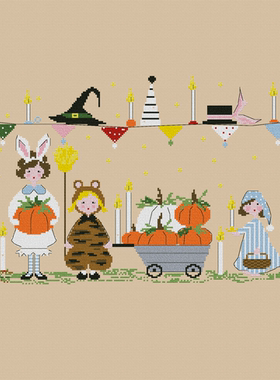 法国DMC十字绣套件卡通人物A1200 Lilli女孩 万圣节 装饰画新款