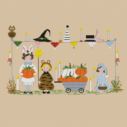 法国DMC十字绣套件卡通人物A1200 Lilli女孩 万圣节 装饰画新款