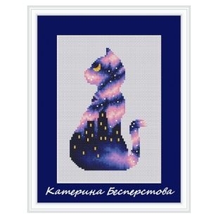 法国DMC十字绣套件 28CT简单可爱卡通动物 A897梦幻猫咪