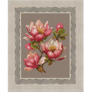 法国DMC十字绣套件植物花卉 A1552玉兰花 28CT简单印花