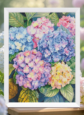 法国DMC十字绣套件 D468 绣球花 全针25CT简单新手 满绣