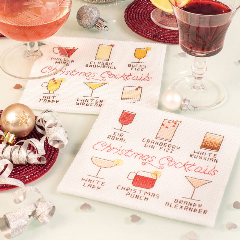 法国DMC十字绣套件卡通圣诞鸡尾酒系列 28CT 简单 印花