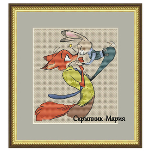 法国DMC十字绣套件卡通 A1507朱迪和尼克 28CT简单印花