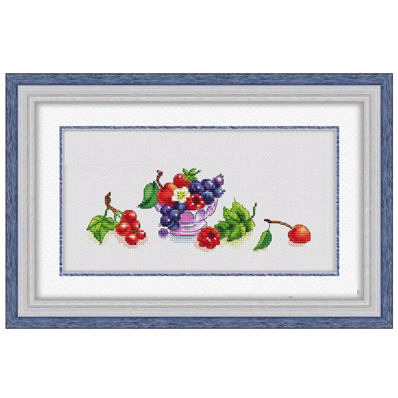 法国DMC十字绣套件卡通水果  A1202浆果 28CT 装饰画新款图片