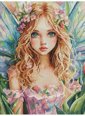 法国DMC十字绣套件 A968郁金香花仙子 28CT客厅装饰画新款