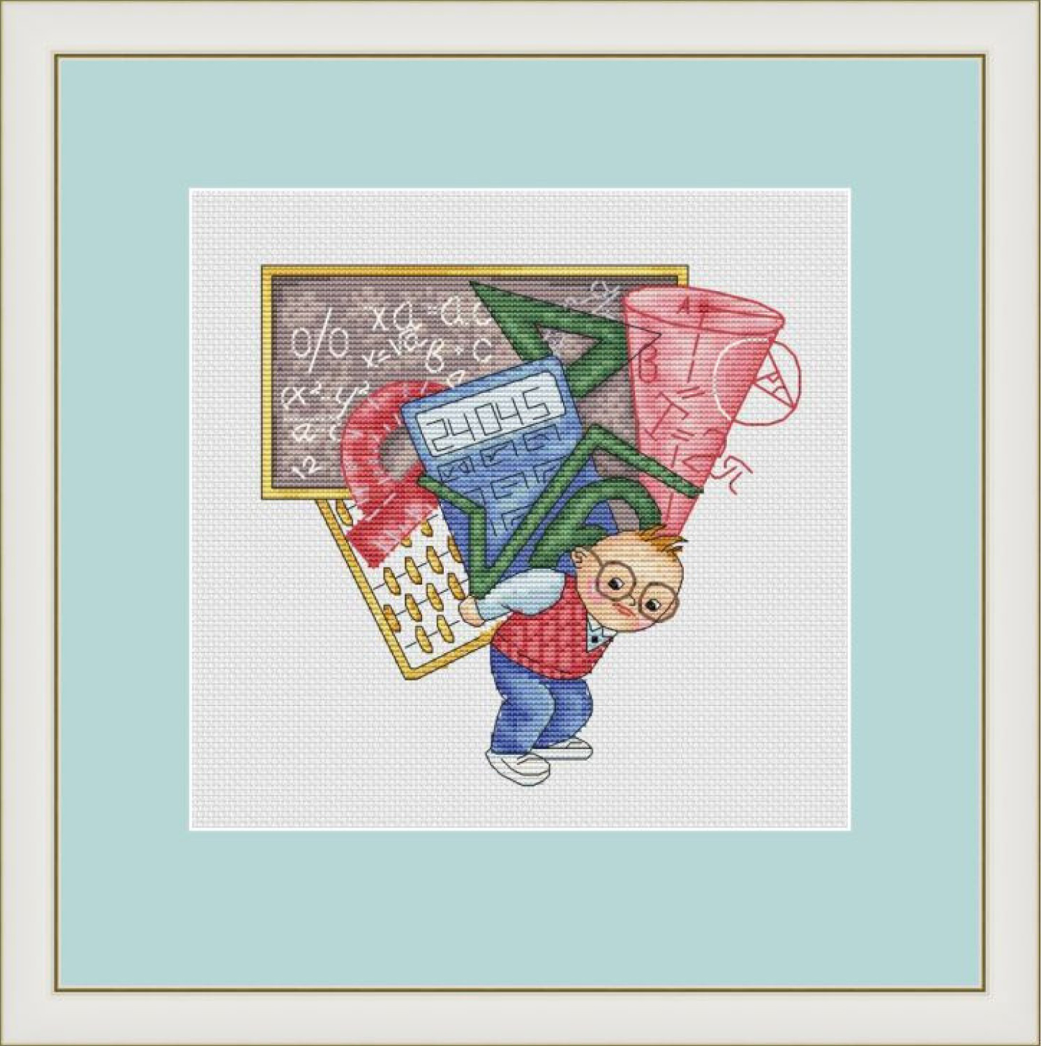 法国DMC十字绣套件卡通人物 A1485数学男孩 28CT简单印花