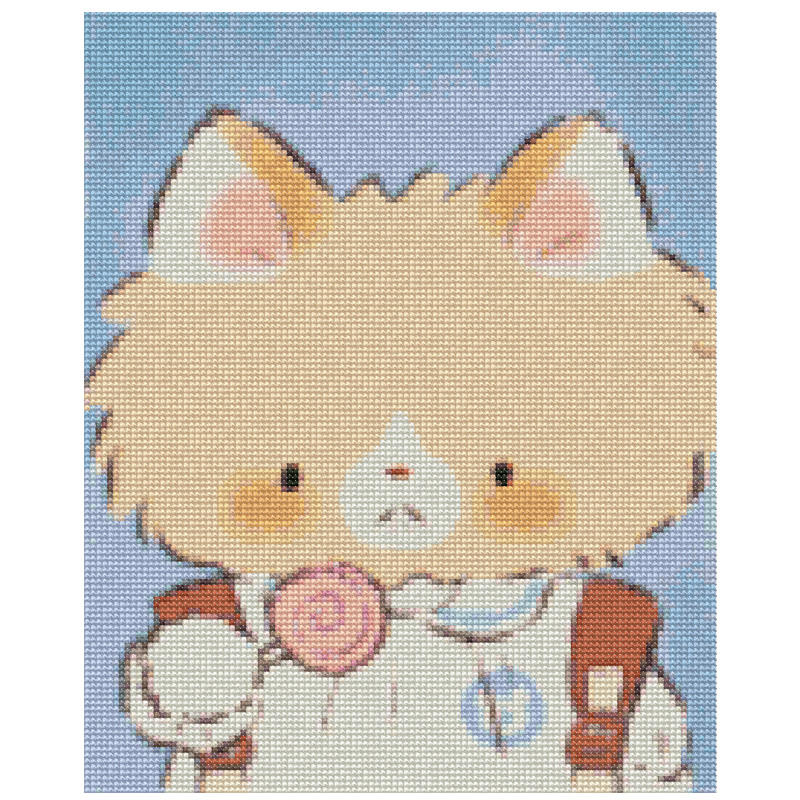 十字绣套件客厅正品DMC绣线配置 D406 可爱猫咪05 14CT印花