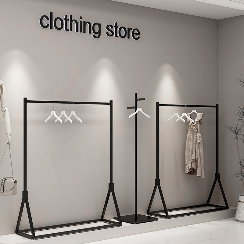 服装店衣架展示架童装服装架女装店中岛货架落地式铁艺挂衣服架子