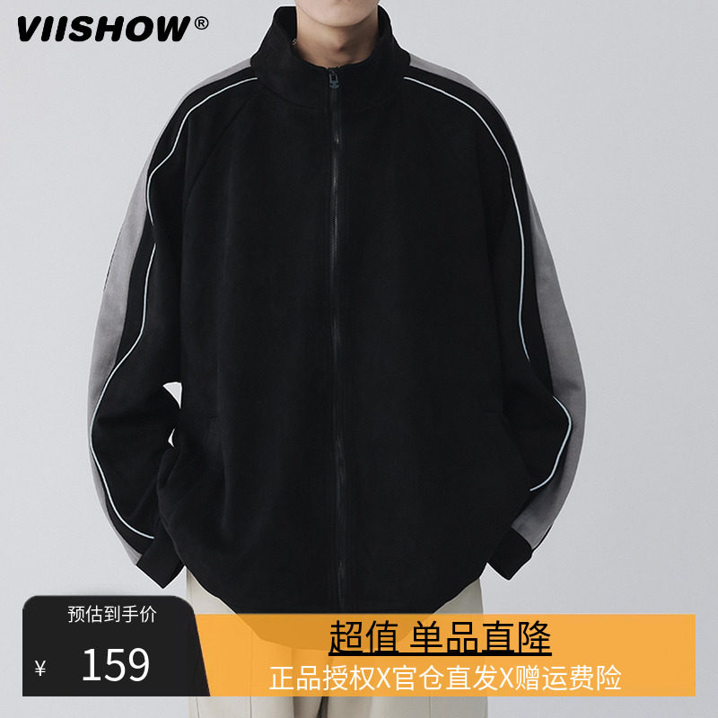 VIISHOW2023春秋仿麂皮绒夹克男美式复古宽松棒球服休闲潮牌外套使用感如何?