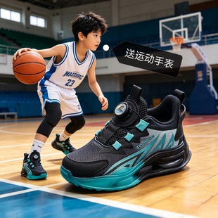 男童运动鞋中大童2026年新款小男孩男童球鞋网面透气春款男童鞋子