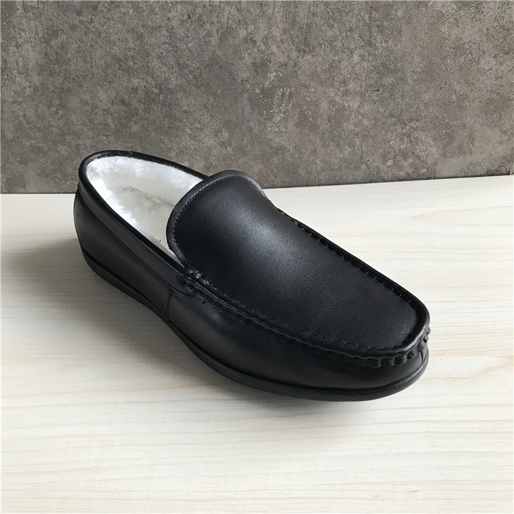 头层牛皮复古一脚蹬舒适豆豆鞋