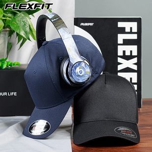 全封闭棒球帽五片高顶鸭舌帽帽子定制LOGO FLEXFIT 6560大头围男士