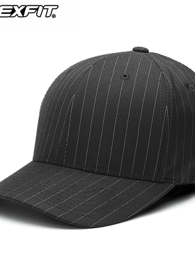 FLEXFIT 全封闭轻薄鸭舌帽 正品潮流帽子男 条纹棒球帽遮阳夏