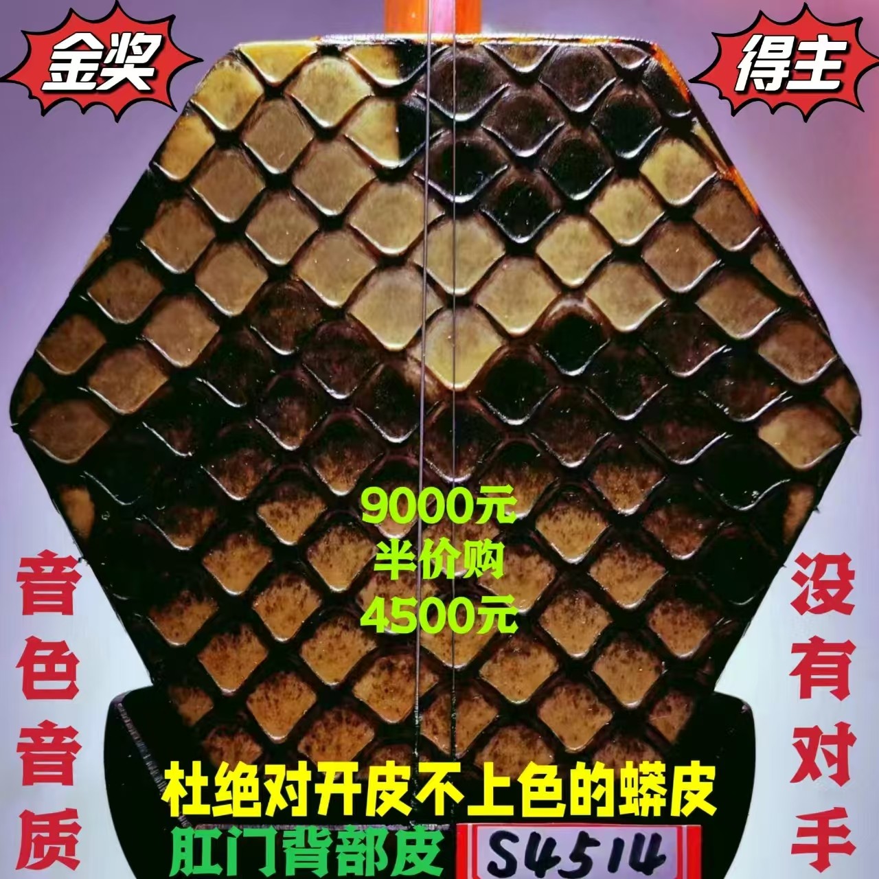 全国获金奖中国十大品牌排名首位王根兴厂胡锦东特级小叶紫檀二胡