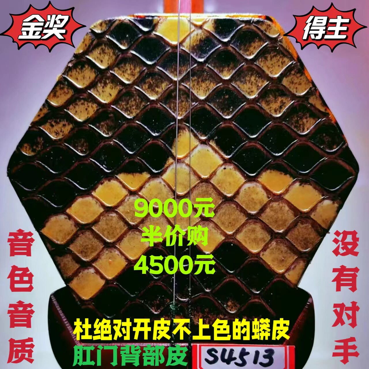 十大品牌排名首位全国获金奖王根兴厂胡锦东素心琴头小叶紫檀二胡