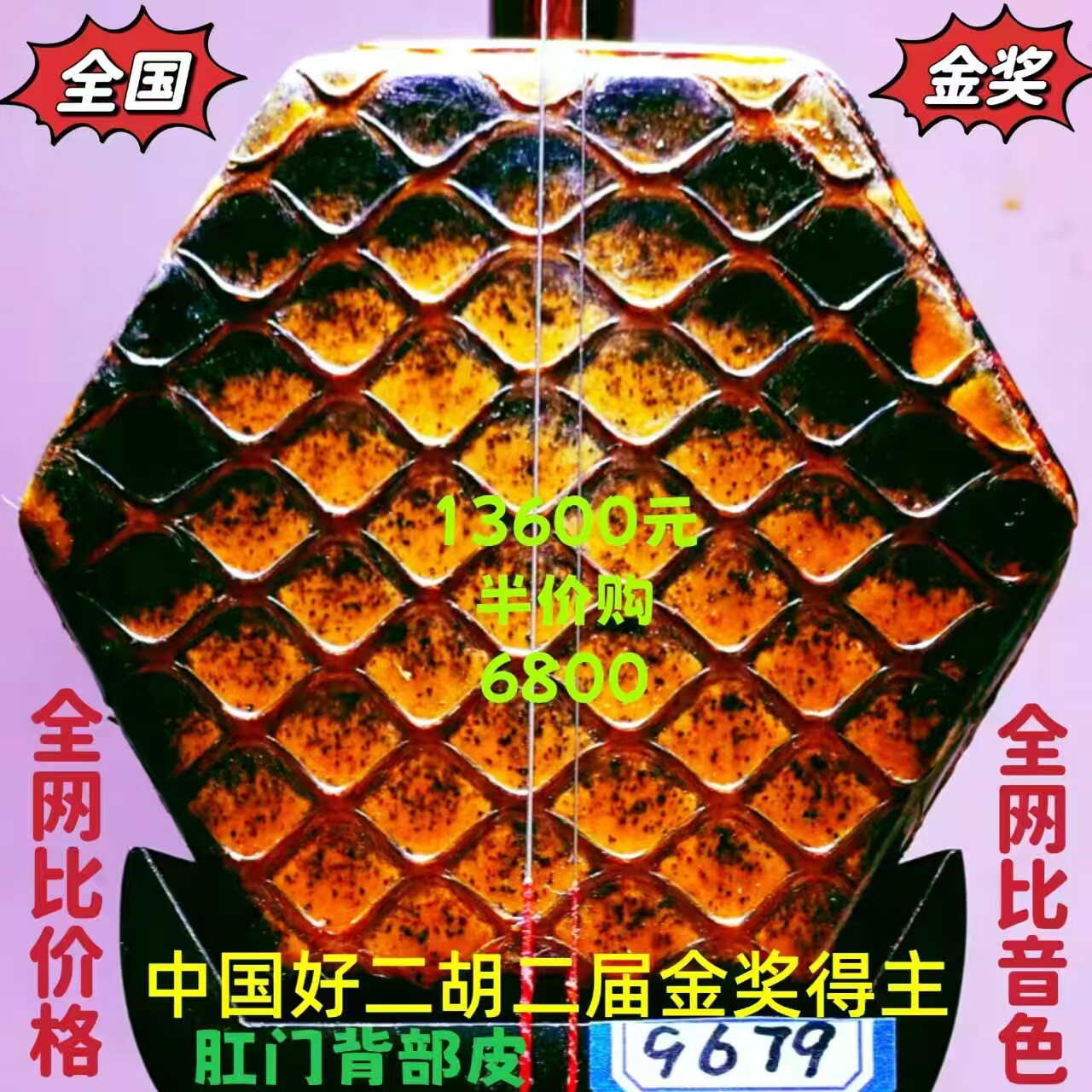 全国获金奖中国十大品牌二胡韵声琴坊特级明清家具旧料老红木二胡