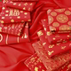 纯棉烫金红布婚礼寿宴结婚开业背景装 饰DIY喜庆福禄寿喜财棉贺布