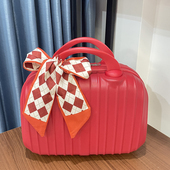 小行李箱女手提化妆箱包便携化妆品美甲工具箱14寸带锁密码 收纳箱