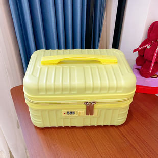 锁收纳箱带锁保管箱证件盒子手提储物盒宿舍化妆品小箱子 14寸密码