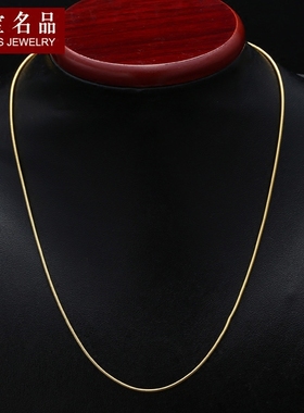 纯银锁骨链意大利18k黄金