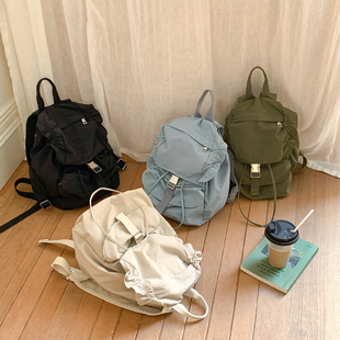 EMORRIN韩版小众设计2025新款双肩包轻便百搭大容量上学通勤包女