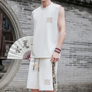 拼接小熊休闲运动套装男背心风A266-1-TZ2207-P43特批控78图片