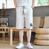 休闲直筒风中裤子复古男装刺绣麒麟短裤男韩版A266-1-K53-P40，男装牛仔裤，电商A266-1