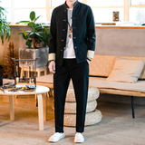 盘扣刺绣宽松外套2025新款春季风夹克立领A266-1-JK1906-P90，男装夹克，电商A266-1