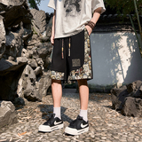 刺绣短裤男风中裤夏季五分裤潮流A266-1-KZ608-P28特批，男装牛仔裤，电商A266-1
