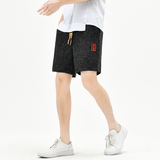 棉麻风短裤男抽绳波点刺绣男装复古休闲裤夏季A266-1-K83-P45，男装牛仔裤，电商A266-1