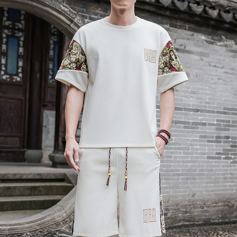 男士休闲运动套装男刺绣小熊风A266-1-TZ8807-P47特批控78图片
