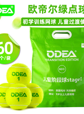 odear欧帝尔儿童绿点网球stage1过渡网球成人初学者减压训练网球