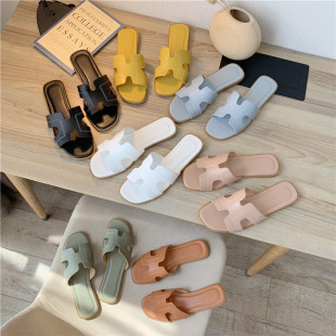 沙滩拖鞋 fashion Slippers lady women sandals beach flat wear