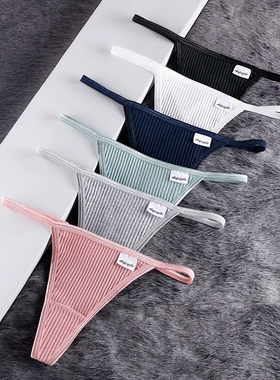 Women's Cotton G-String Thong Underwear Tangas T Back丁字裤