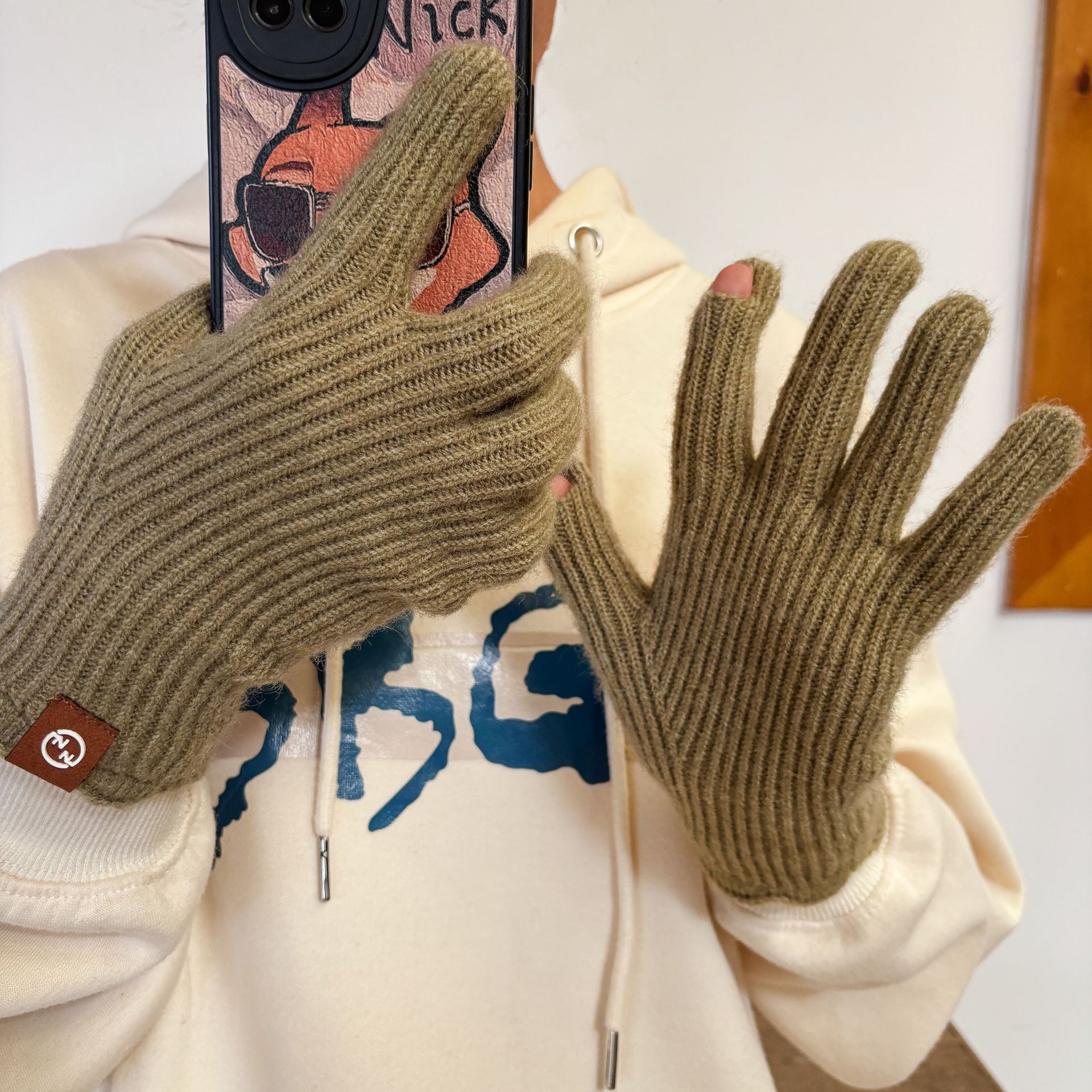 Winter Touch Screen Gloves Women Men Warm Stretch Knit Mitte