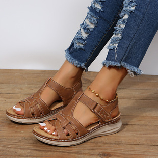 女士坡跟凉鞋 wedge size 夏季 women shoes big casual 子 sandals