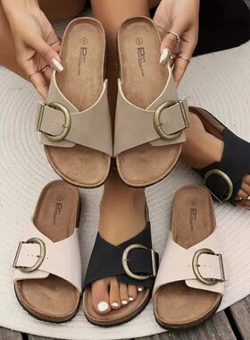 Flat bottom slippers for women's sandals 大码欧美平底凉拖鞋