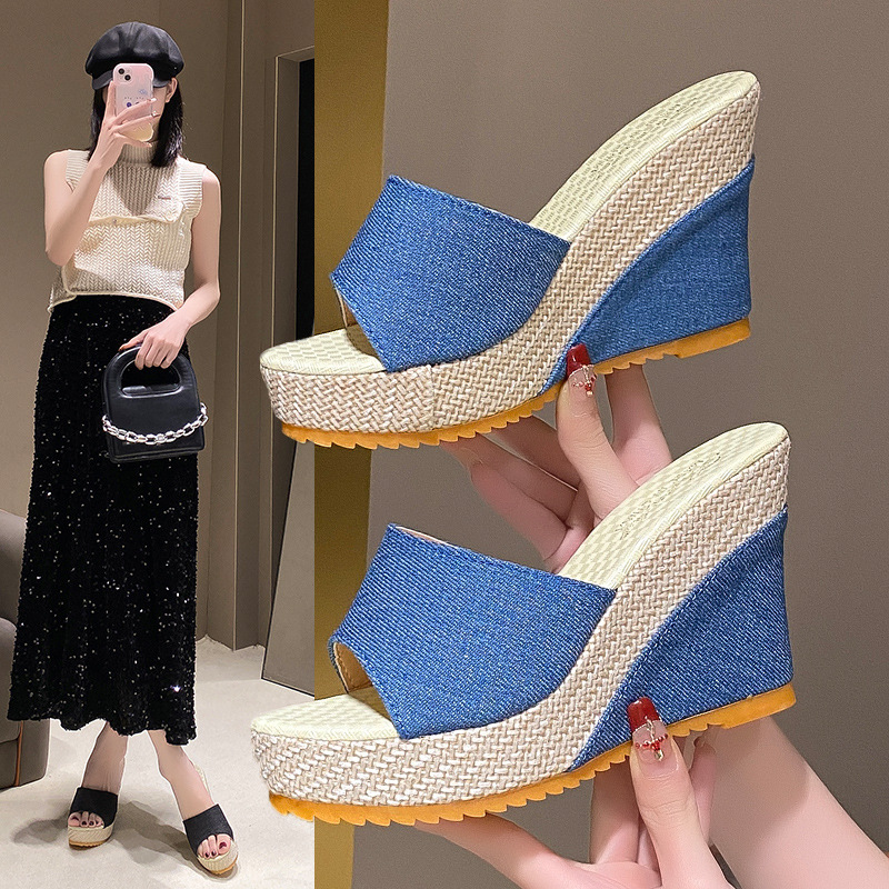 Summer New Women's Shoes sandals Wedge high heels Large 2025