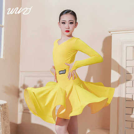 乐丽雅拉丁舞比赛服女童专业国标考级舞蹈表演规定服高级感分体裙