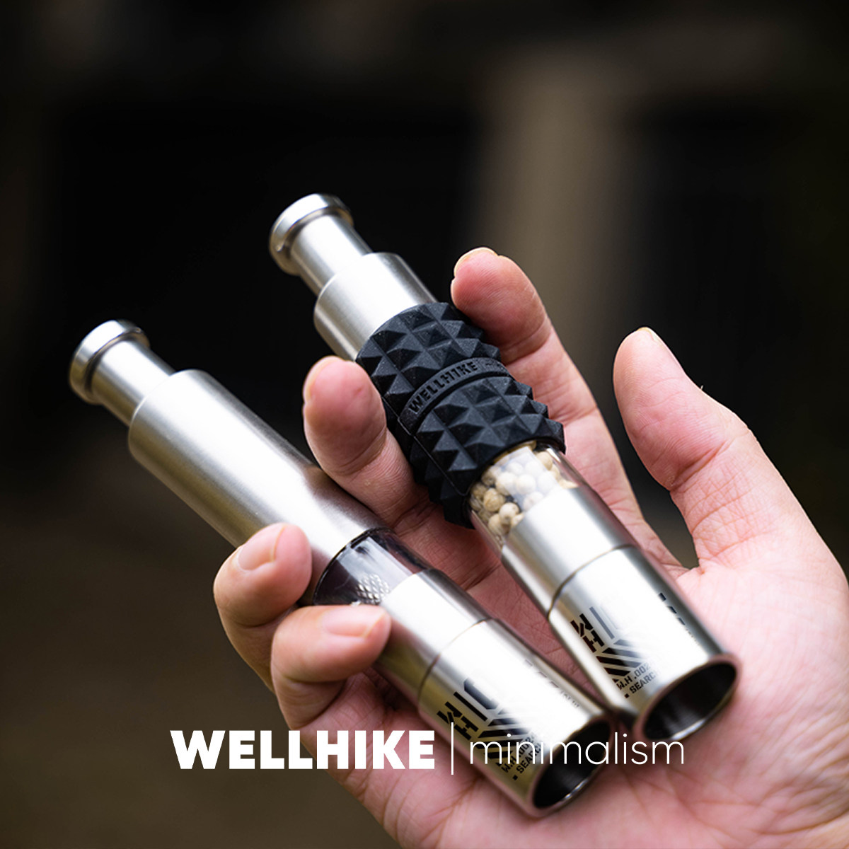 WELLHIKE冲击波研磨器不锈钢战术胡椒海盐手动按压调料瓶GZ硅胶套,户外/登山/野营/旅行用品,调味盒/调料瓶,淘宝优惠券,粉丝福利购,淘宝优惠卷