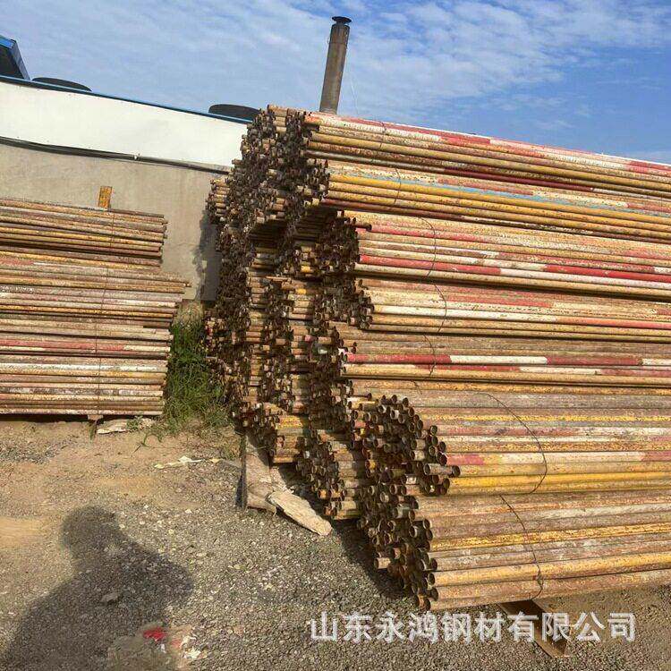 二手建筑架管1-货米国标永鸿6Q235B 焊接钢子管旧脚手架钢管大直