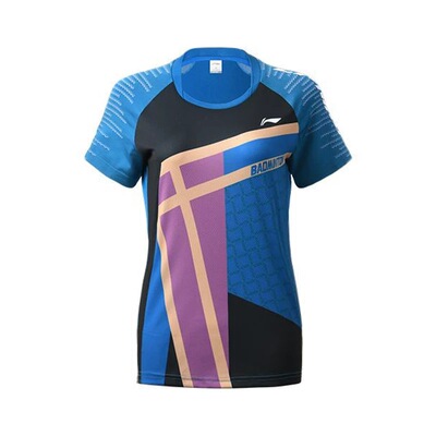 李宁正品女子速干羽毛球短袖