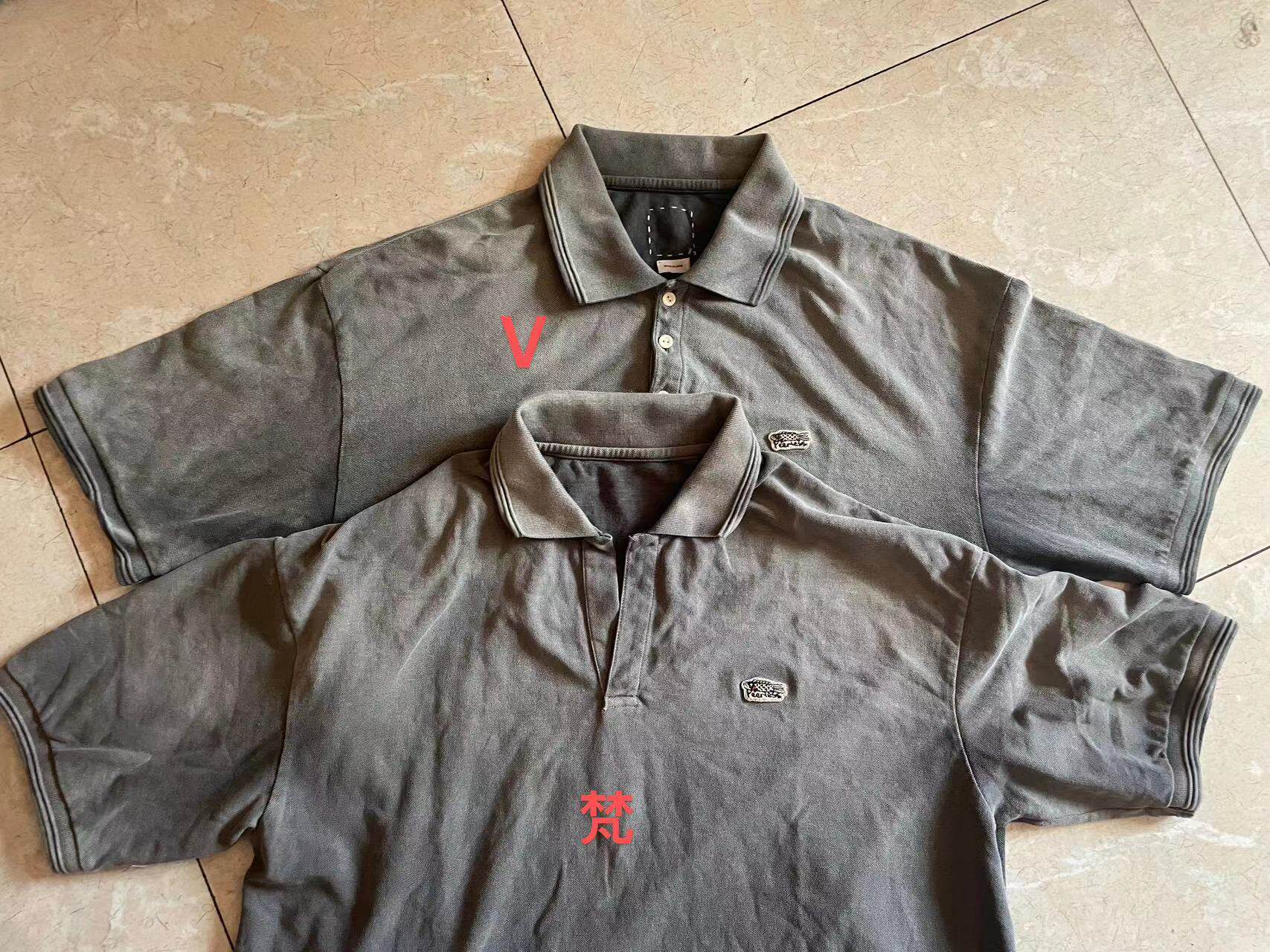 [STOCK] VISVIM1 JUMBO WELLER S|S CARP EMBROIDERED DISTRESSED SHORT-SLEEVED POLO SHIRT 22AW