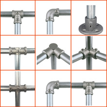 圆管连接件镀锌管三通固定件钢管卡扣固定器管件底座铁管紧固件