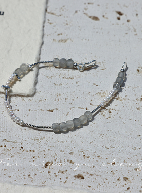 原创天然月光石珍珠时尚百搭手链