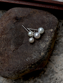 飞鸟屿城 云深之城超亮正圆天然珍珠耳钉女S925纯银基础款 防过敏