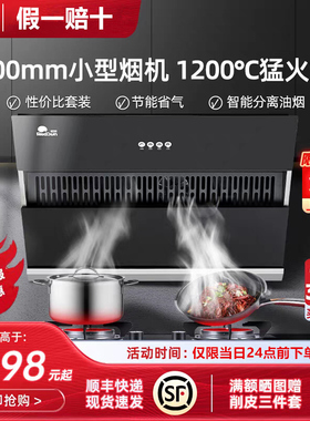 红日小户型小尺寸侧吸式油烟机猛火燃气灶烟灶套装包安装 JMD10H