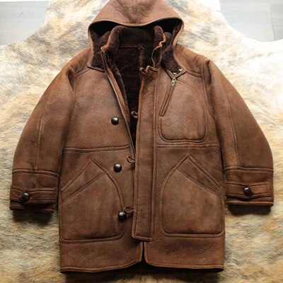 早期1990s原始复古主义N3B皮毛一体Wind Armor棕熊皮衣