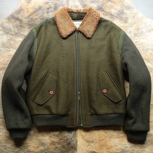 意大利制 1980s早期解构主义多重面料拼接兔八哥刺绣接夹克